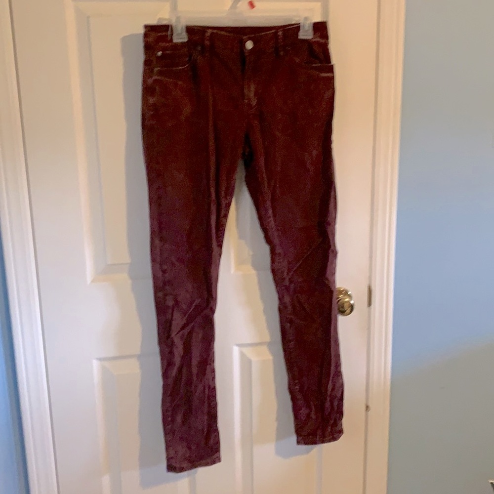 Burgundy Ralph Lauren skinny jeans